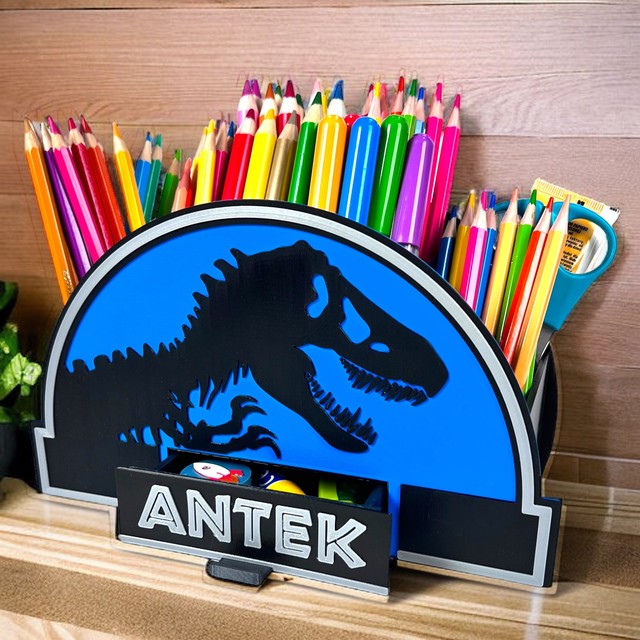 Przybornik na kredki w stylu Jurassic – zdjęcie 6