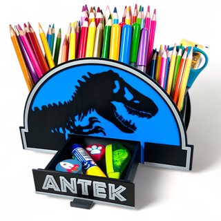 Przybornik na kredki w stylu Jurassic