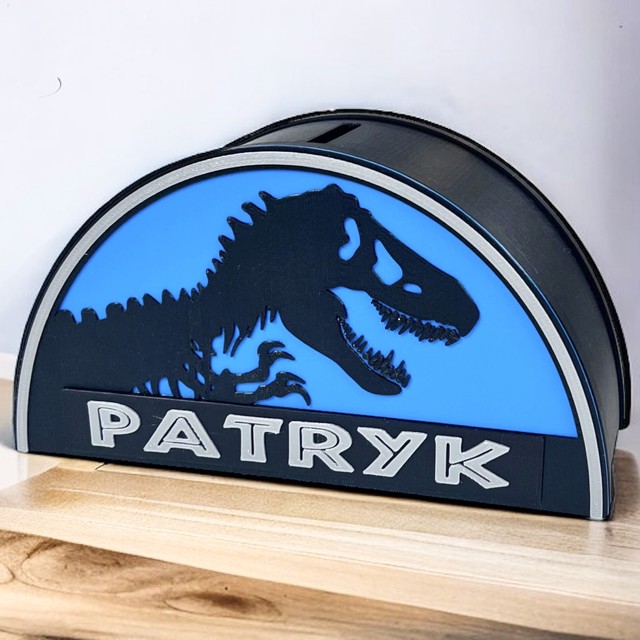 Skarbonka dla dziecka w stylu Jurassic – zdjęcie 2