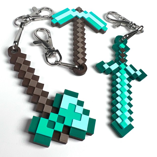Brelok do kluczy Miecz Diamond Pixele 3D