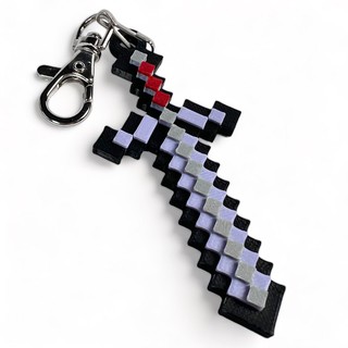 Brelok do kluczy 3D Miecz Netherite Pixele