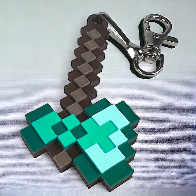 Brelok do kluczy dla dzieci 3D Siekierka Diamond Pixele – zdjęcie 2