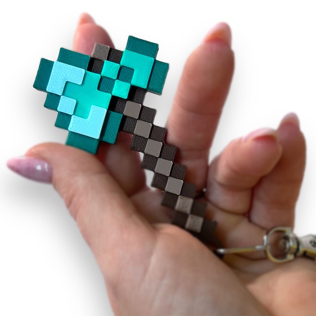 Brelok do kluczy dla dzieci 3D Siekierka Diamond Pixele – zdjęcie 7