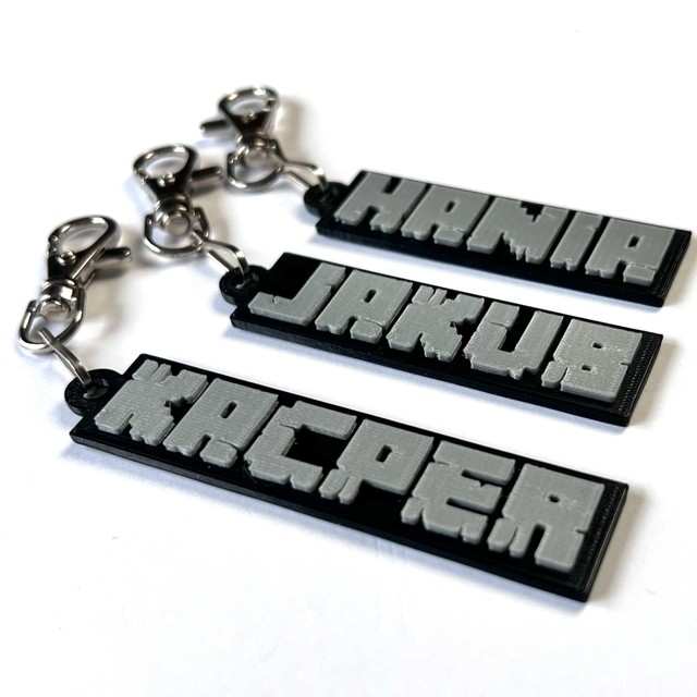 Brelok z imieniem w stylu Minecraft 3D – zdjęcie 2
