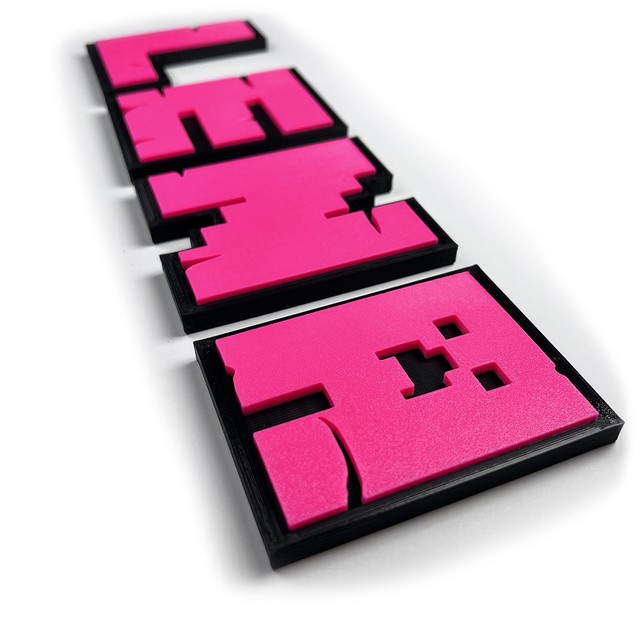 Litery XL na ścianę/drzwi w stylu Minecraft 3D – zdjęcie 7