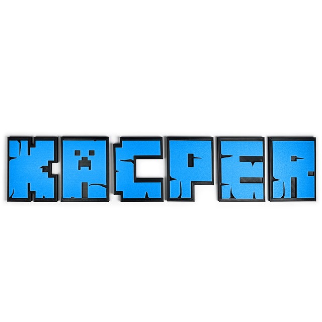 Litery L na ścianę/drzwi w stylu Minecraft 3D – zdjęcie 6