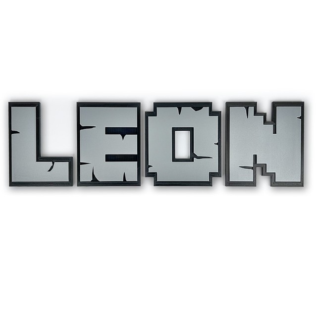 Litery XXL na ścianę/drzwi w stylu Minecraft 3D – zdjęcie 3