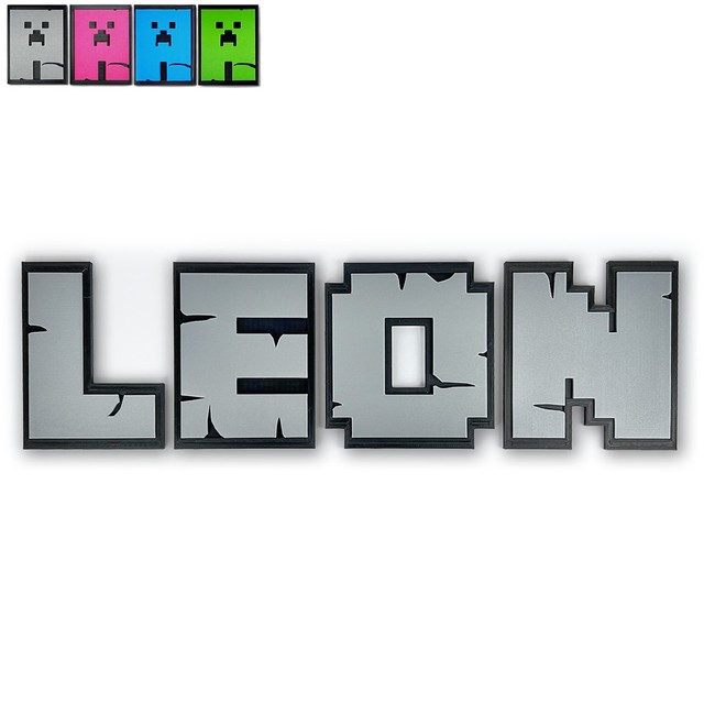 Litery XXL na ścianę/drzwi w stylu Minecraft 3D – zdjęcie 6