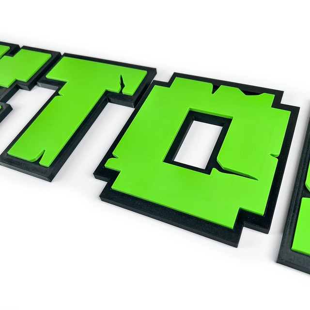 Litery XXL na ścianę/drzwi w stylu Minecraft 3D – zdjęcie 8