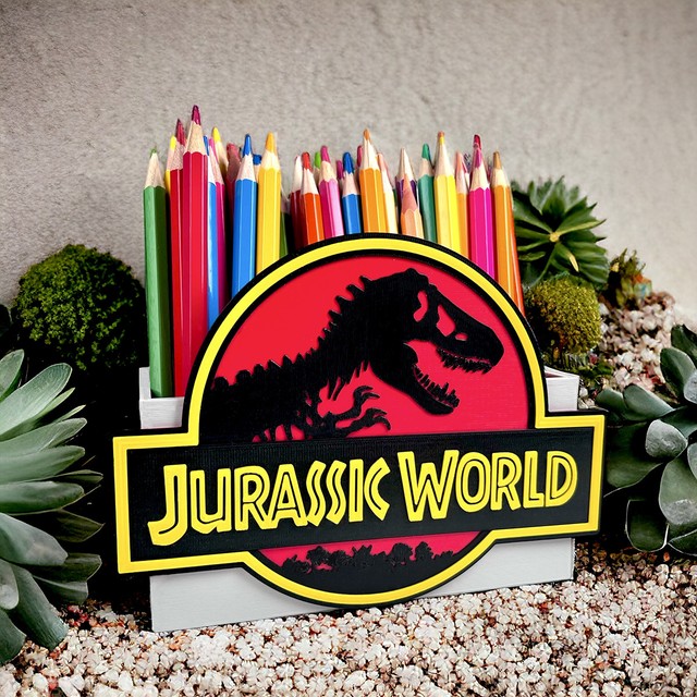 Organizer na biurko w stylu Jurassic – zdjęcie 6