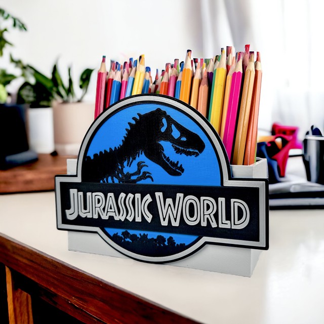 Organizer na biurko w stylu Jurassic – zdjęcie 2