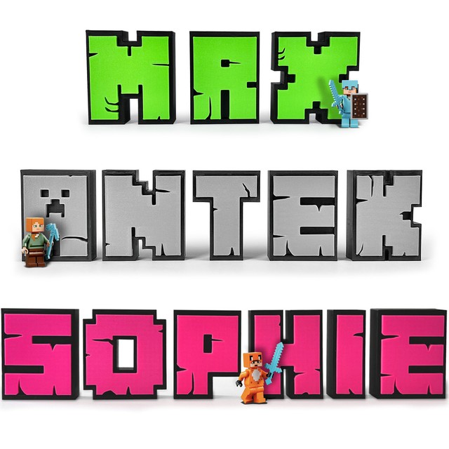 Literki stojące L w stylu Minecraft – zdjęcie 4