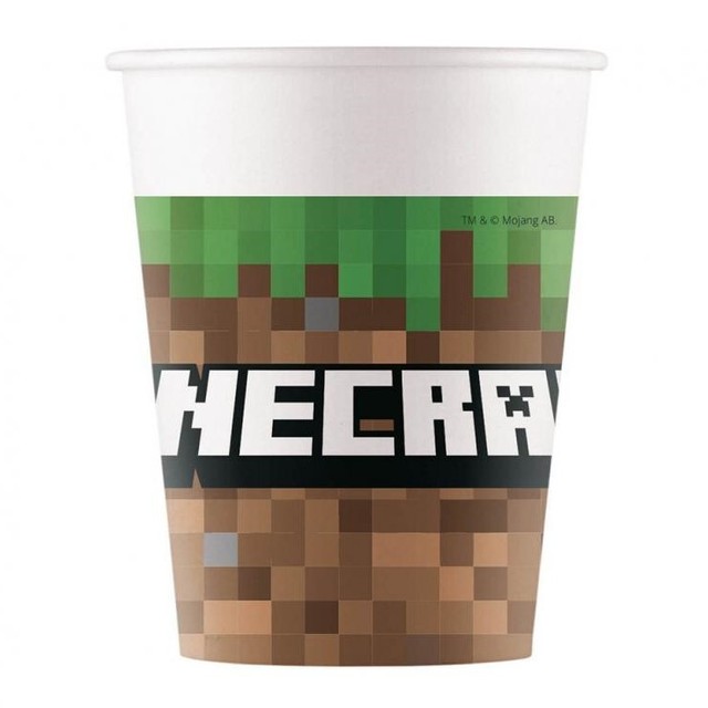 Kubeczki papierowe Minecraft TNT 200 ml 8 szt.
