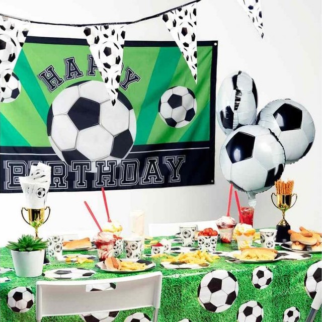 Talerzyki papierowe Piła Nożna 6 szt. Urodziny piłkarskie Football 18cm – zdjęcie 3
