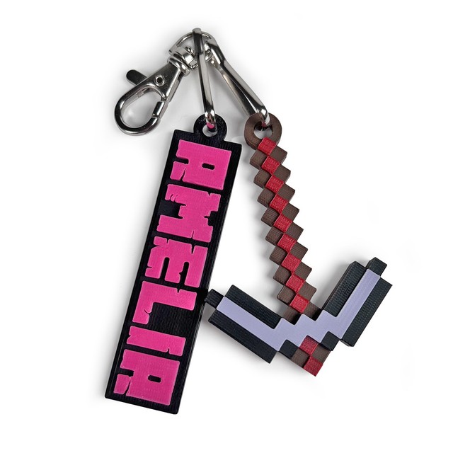 Zestaw breloków z imieniem w stylu Minecraft 3D – zdjęcie 4