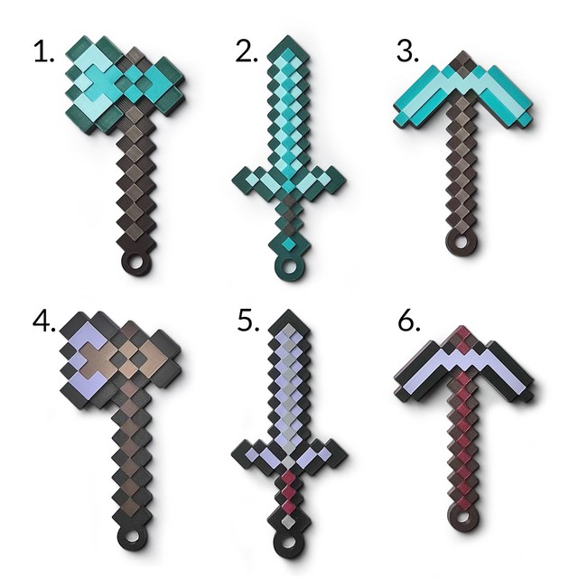 Zestaw breloków z imieniem w stylu Minecraft 3D – zdjęcie 6