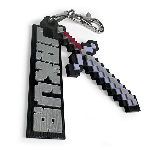 Zestaw breloków z imieniem w stylu Minecraft 3D – zdjęcie 4