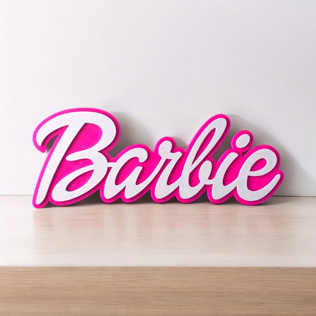 Naklejka w stylu Barbie do pokoju dziecka 3D