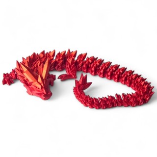Smok kryształowy 3D - figurka dekoracyjna 42 cm