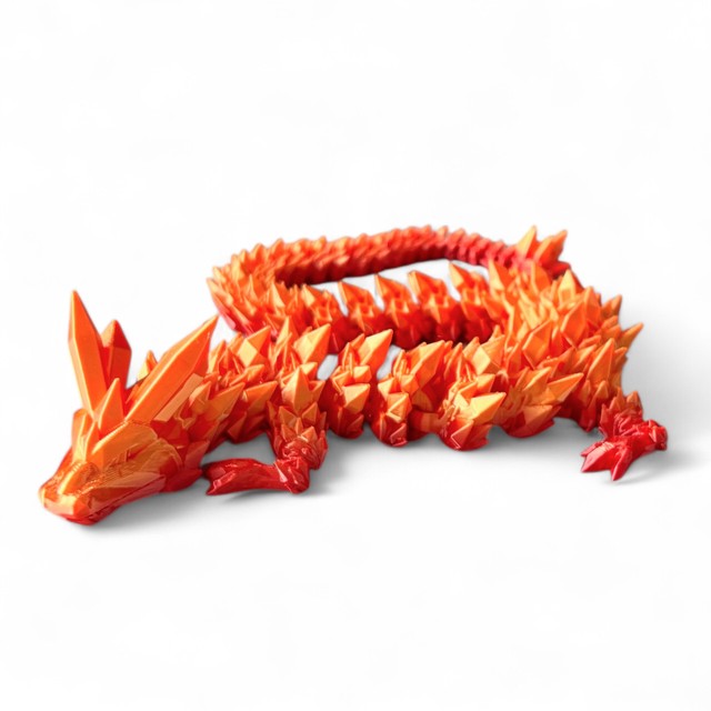Smok kryształowy 3D - figurka dekoracyjna 42 cm – zdjęcie 2