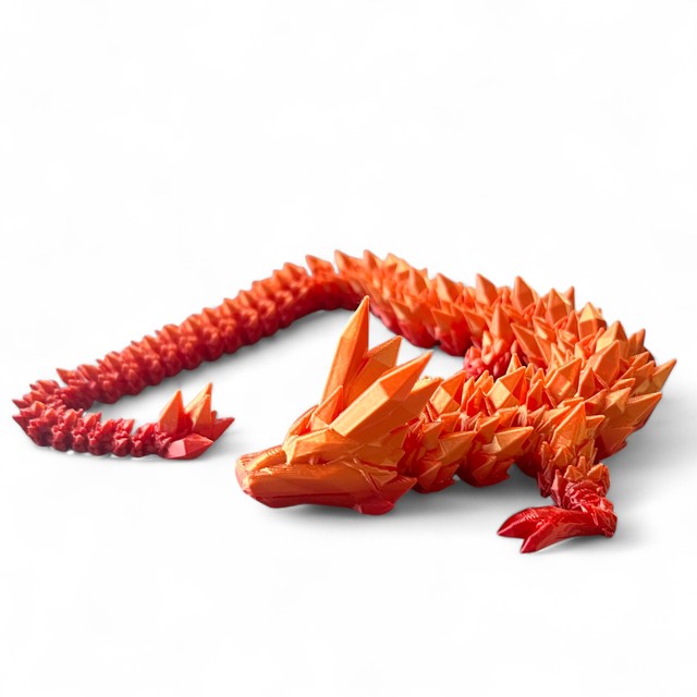 Smok kryształowy 3D - figurka dekoracyjna 42 cm – zdjęcie 4