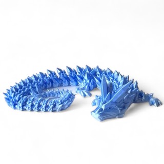 Smok kryształowy 3D - figurka dekoracyjna 42 cm
