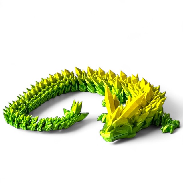 Smok kryształowy 3D - figurka dekoracyjna 42 cm