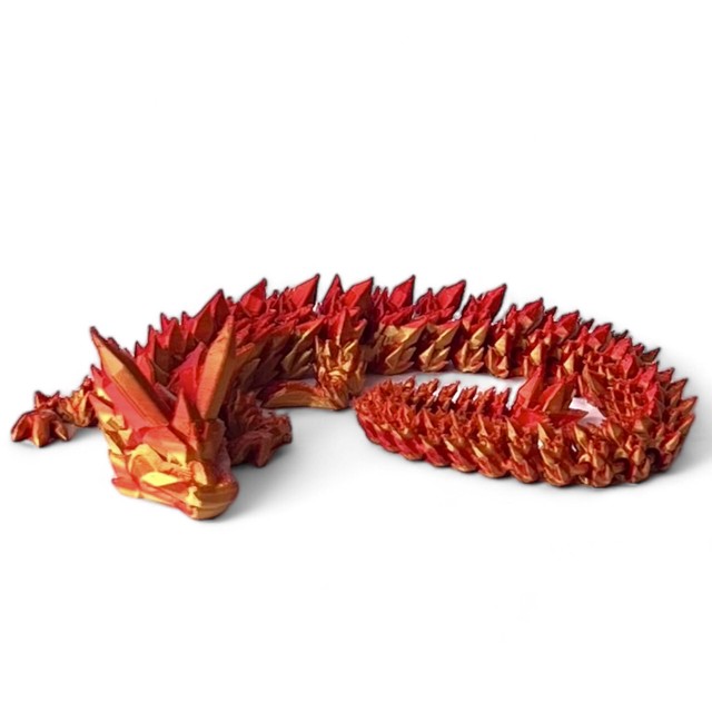 Smok kryształowy 3D - figurka dekoracyjna 35 cm – zdjęcie 2