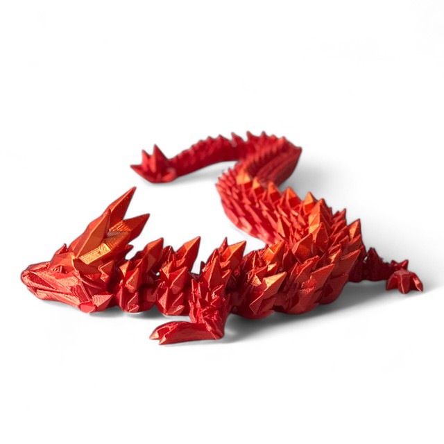 Smok kryształowy 3D - figurka dekoracyjna 35 cm – zdjęcie 7