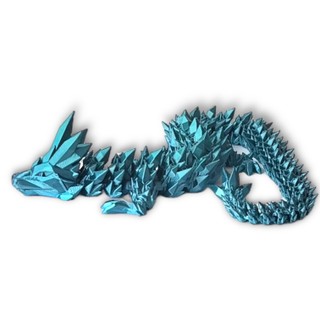 Smok kryształowy 3D - figurka dekoracyjna 42 cm