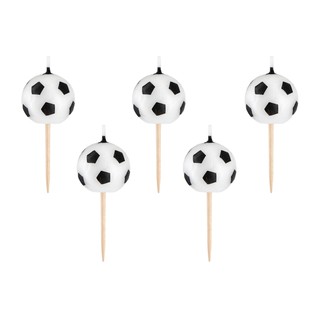 Świeczki urodzinowe football 5 szt. Piłka nożna