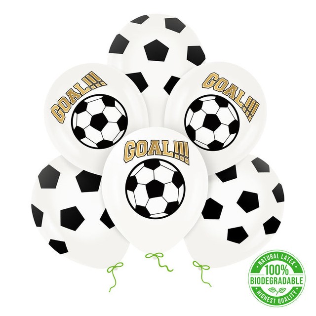 Balony biodegradowalne Piłka nożna Football 6szt – zdjęcie 2
