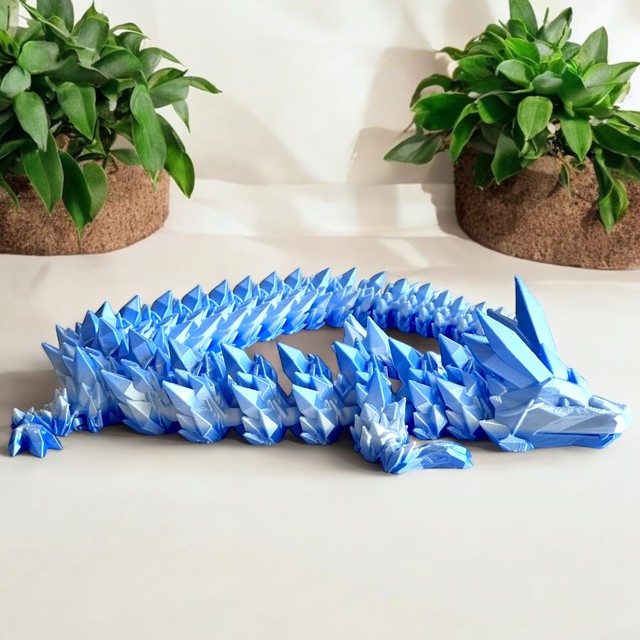 Smok kryształowy 3D - figurka dekoracyjna 60 cm – zdjęcie 2