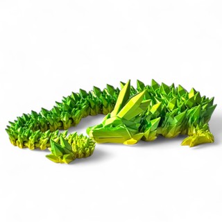 Smok kryształowy 3D - figurka dekoracyjna 60 cm