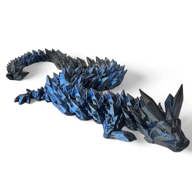 Smok kryształowy 3D - figurka dekoracyjna 35 cm – zdjęcie 4
