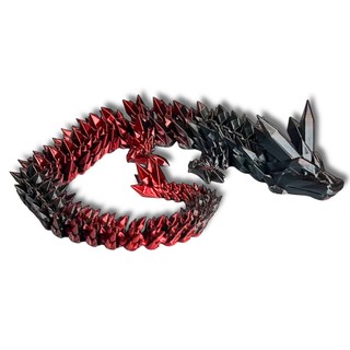 Smok kryształowy 3D - figurka dekoracyjna 35 cm