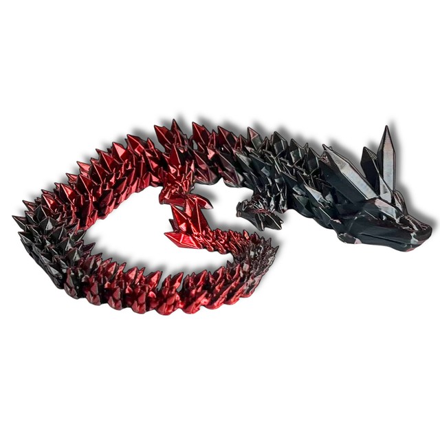 Smok kryształowy 3D - figurka dekoracyjna 35 cm – zdjęcie 5