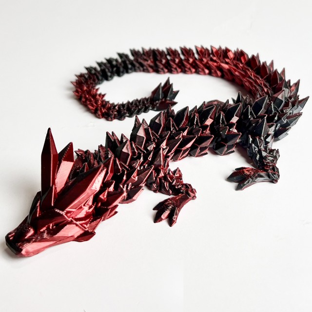 Smok kryształowy 3D - figurka dekoracyjna 35 cm – zdjęcie 2