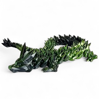 Smok kryształowy 3D - figurka dekoracyjna 35 cm