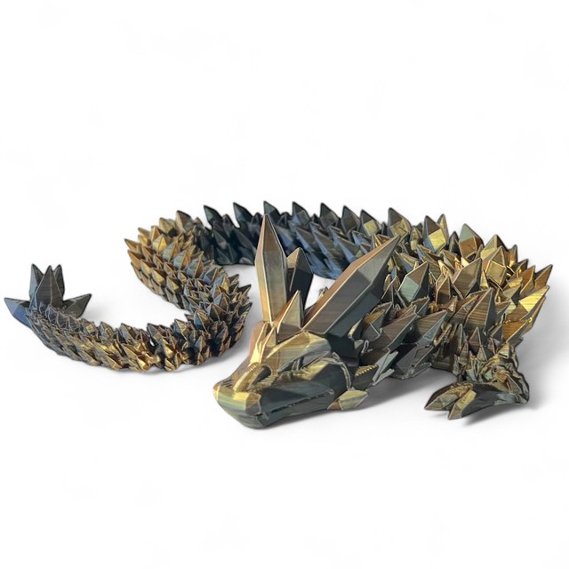 Smok kryształowy 3D - figurka dekoracyjna 60 cm – zdjęcie 2