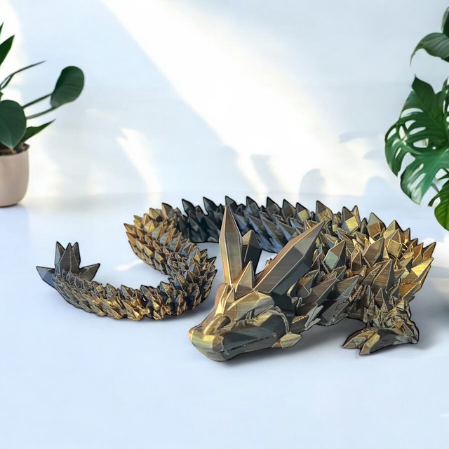 Smok kryształowy 3D - figurka dekoracyjna 60 cm – zdjęcie 4
