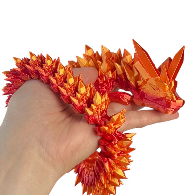 Smok kryształowy 3D - figurka dekoracyjna 60 cm – zdjęcie 2