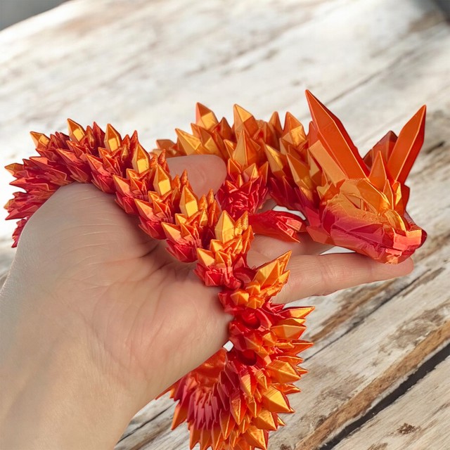 Smok kryształowy 3D - figurka dekoracyjna 60 cm – zdjęcie 3