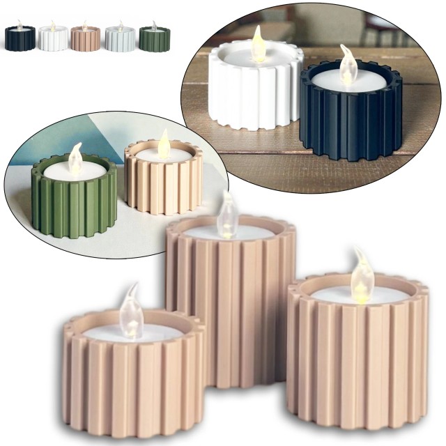 Zestaw świeczników 3szt tealight