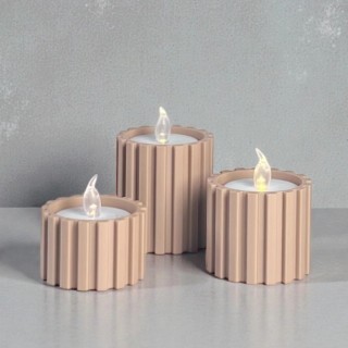 Set of 3 tealight candle holders