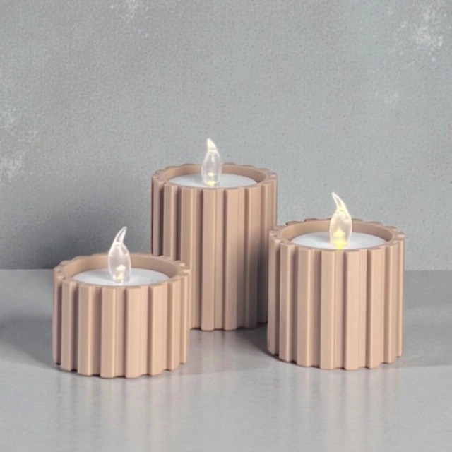 Zestaw świeczników 3szt tealight – zdjęcie 2