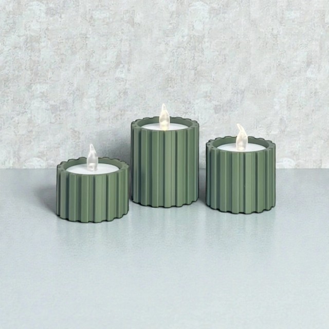 Zestaw świeczników 3szt tealight – zdjęcie 4