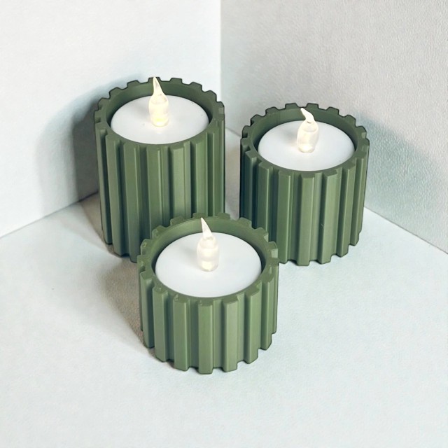 Zestaw świeczników 3szt tealight – zdjęcie 2