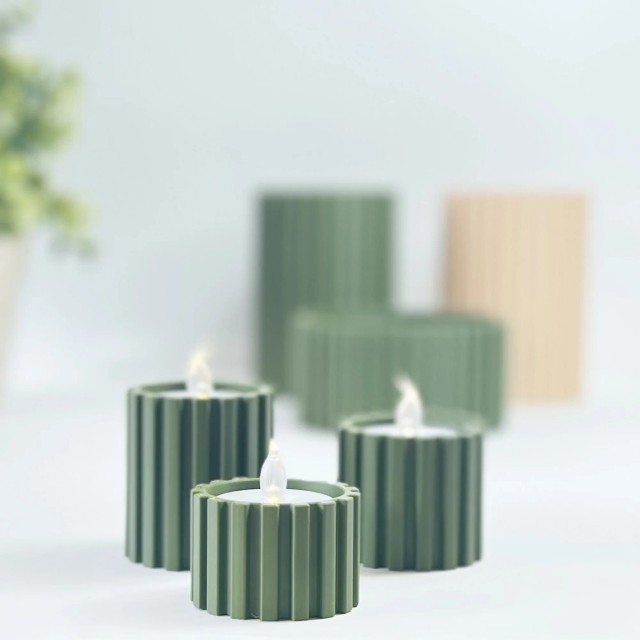 Zestaw świeczników 3szt tealight – zdjęcie 3