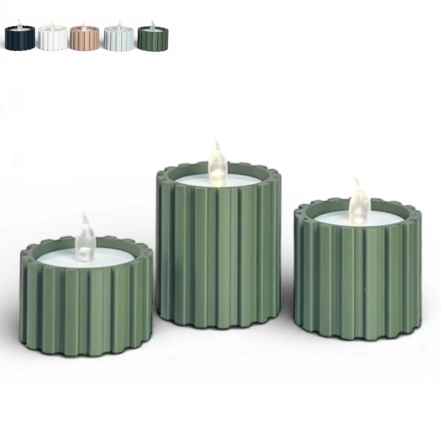 Zestaw świeczników 3szt tealight – zdjęcie 6